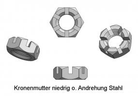 Kronenmutter niedrig M1,0