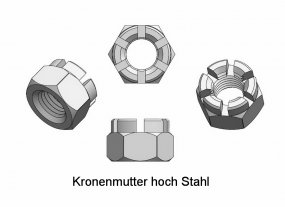 Kronenmutter hoch M1,4